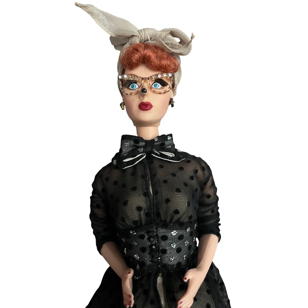Mattel Barbie I Love Lucy Sales Resistance‎ Doll Lucille Ball Polka Dot Outfit